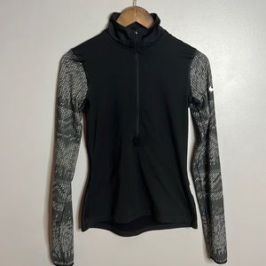 Nike Pro drifit black 1/2 zip base layer style shirt size small